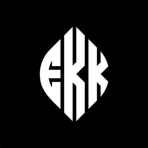 Ekk Circle Letter Logo Design With Circle And Ellipse Shape Ekk