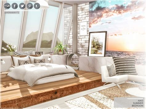 Aiko Summer Bedroom By Moniamay72 From Tsr • Sims 4 Downloads