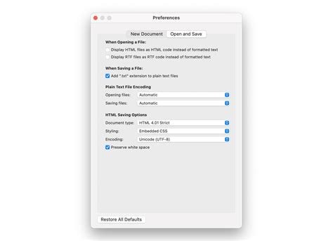 Cómo establecer la configuración predeterminada en TextEdit para macOS