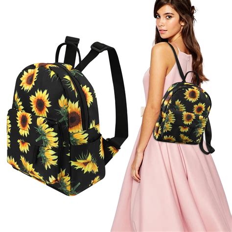 Sunflower Mini Backpack Tsv Sunflowers Printing Backpack Small