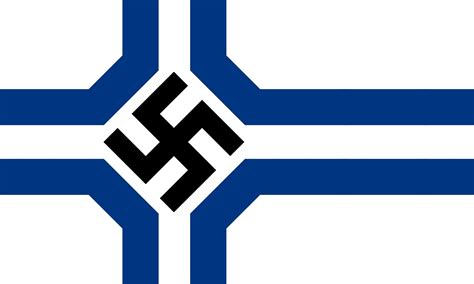 The flag of finland consists in a scandinavian cross, and refers to the danish flag, the dannebrog. Flag for Nationalist Finland : vexillology