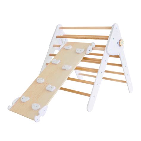 Buy Woodandhearts Triangle Foldable Wooden Climbing Triangle Ladder