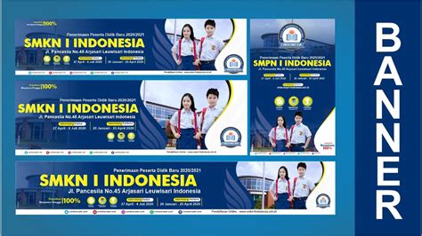 Banner PPDB CDR Free Cara Membuat Desain Banner Penerimaan Siswa Baru