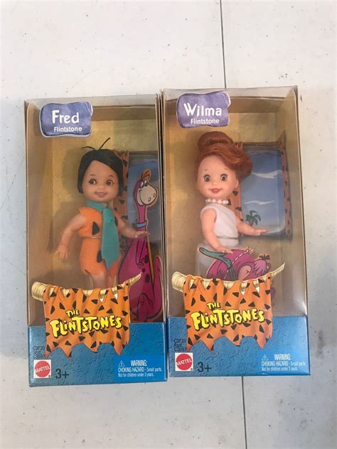 The Flintstones Wilmer Fred Kelly Dolls On Mercari Mattel Dolls