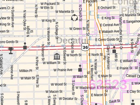 Decatur Map Illinois