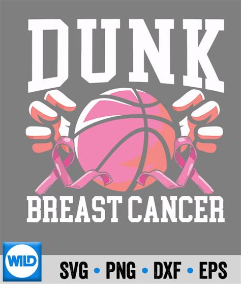 Basketball Svg Dunk Breast Cancer Basketball Player Breast Cancer Awareness Svg Cut File Wildsvg