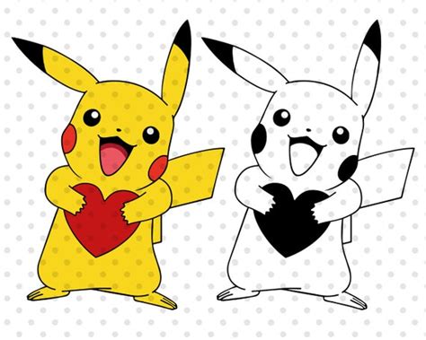 Pokemon Svg Pikachu Png Dxf Cut Files Layered Cricut Etsy