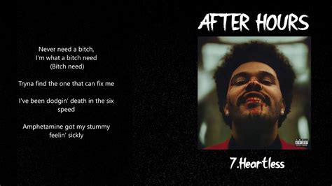 The Weeknd Heartless Official Video Lyrics Youtube