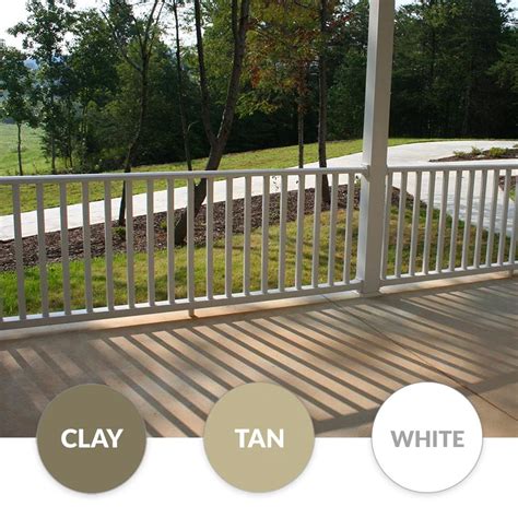 Vinyl railing kit with colonial balusters. Color Guard Classic Straight Rail Kit | Screen Porch Living