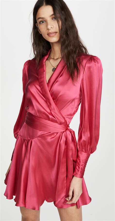 Zimmermann Silk Wrap Mini Dress In 2020 Red Silk Mini Dress Mini