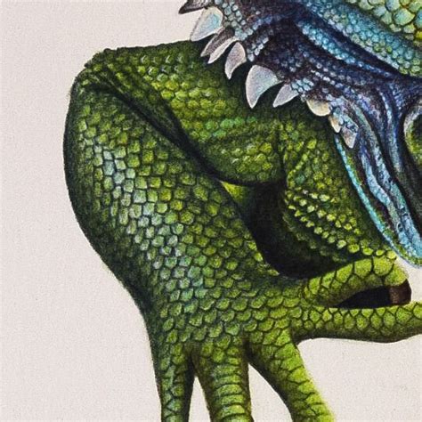 This is a detailed drawing of a lizard using vibrant colours. Picture showing step 6 of my tutorial on drawing lizard ...
