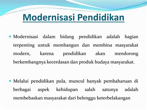 Ppt Modernisasi Pendidikan Islam Powerpoint Presentation Free