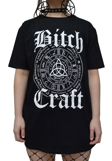 pudo xsxluna cult bitch craft gothic t shirt withcraft grunge black tee oversize satanic shirt