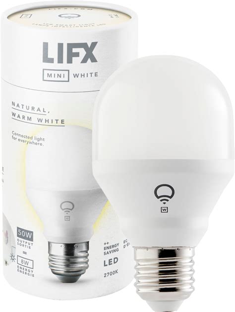 Best Buy Lifx Mini White A19 Wi Fi Smart Led Bulb With Alexa Siri