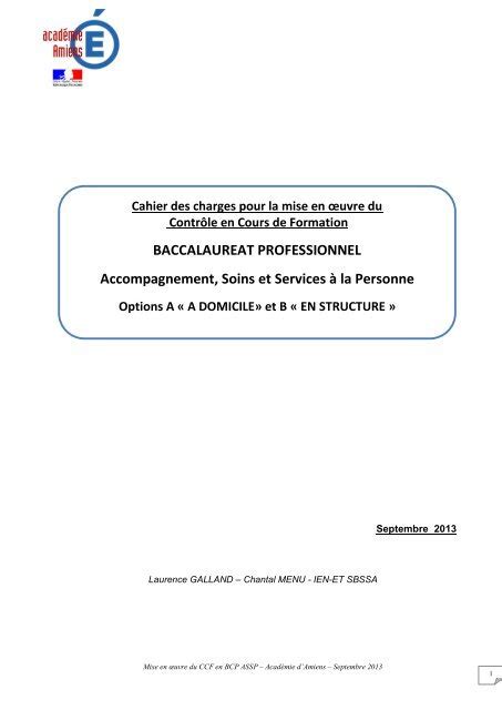 Projet Daccompagnement Bac Pro Assp Exemple
