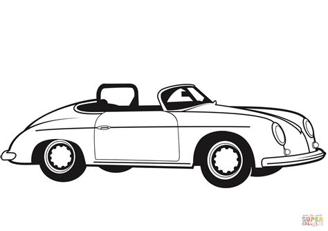Classic Convertible Car Coloring Page Free Printable Coloring Pages
