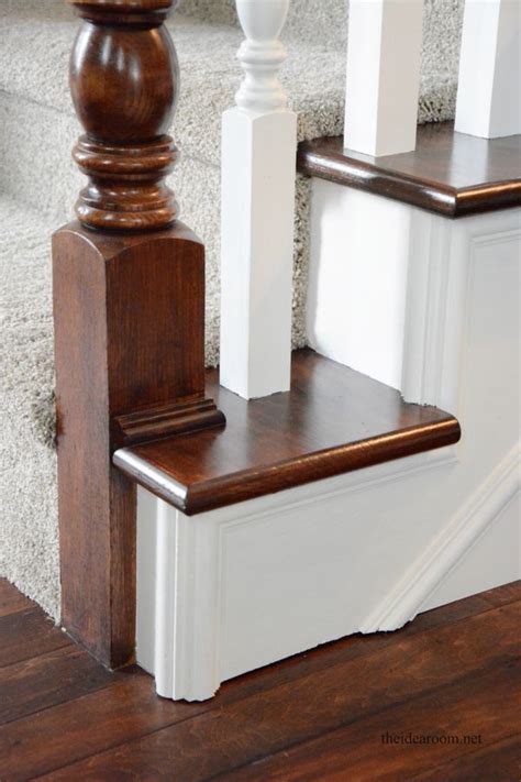 How To Stain An Oak Banister Oak Stairs Oak Banister Stair Railing