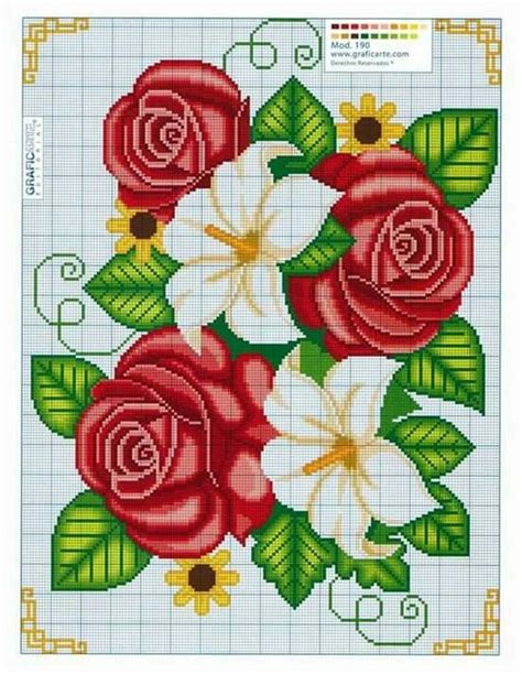 Pin By Maria Josefina Lemus Soriano On Rosas Cross Stitch Flowers