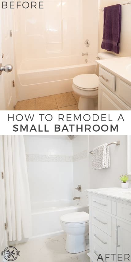 Here are our 9 tips for diy bathroom remodel that doesn't cost a lot. DIY Small Bathroom Remodel | FixThisBuildThat