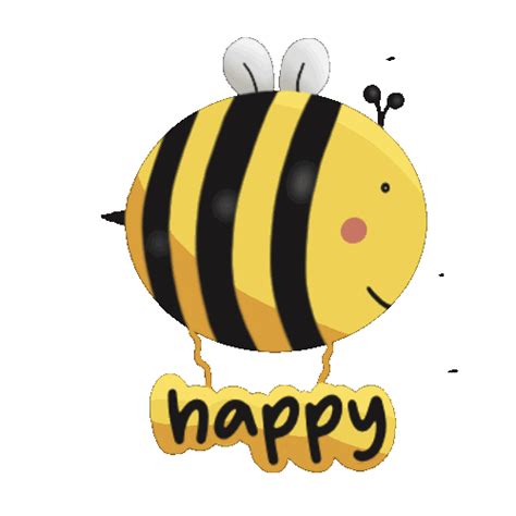 Happy Bumble Bee Sticker For Ios And Android Giphy