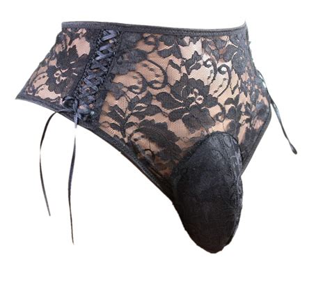 Buy Sissy Pouch Panties Men S Silky Lace Bikini Briefs Girlie Underwear