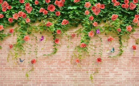 Looking for the best wallpapers? Wallpaper brick wall 3d flower wallpaper room wallpaper ...