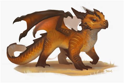 Desert Pseudodragon With Process By Becca Hallstedt Baby Dragon Art