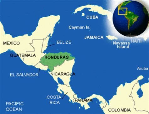 Mapa De Ubicación Geográfica De Honduras Mapa De Honduras