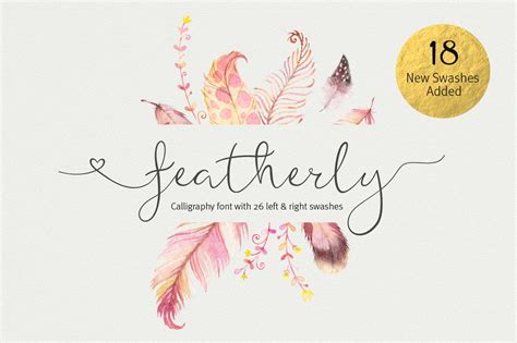 Marriage script normal font font. featherly font wedding font ~ Script Fonts ~ Creative Market