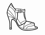 Coloring Heel Shoe Uncovered Tip Heels Shoes Coloringcrew Mannequins Dibujo User Colored sketch template