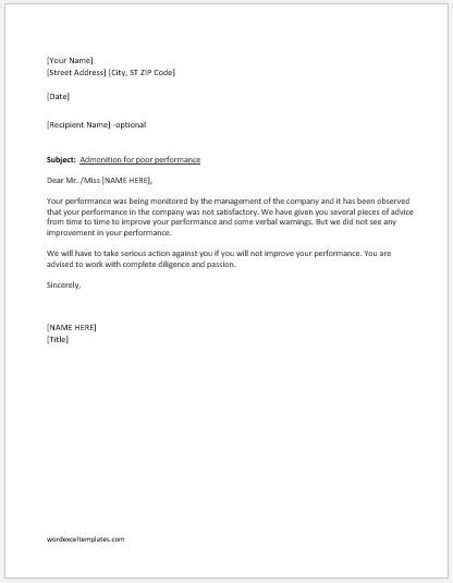 Verbal Warning Sample Warning Letter To Employee Best Of Document