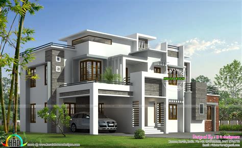 Box Model Contemporary House Kerala Home Design And Floor Plans