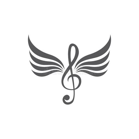 Music Note Wing Logo Vecto Stock Vector Illustration Of Logo 155279276