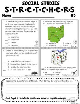 Basic map skills are so important to learn at an early age! 4th Grade Social Studies Stretchers: Freebie Sampler! by JB Creations