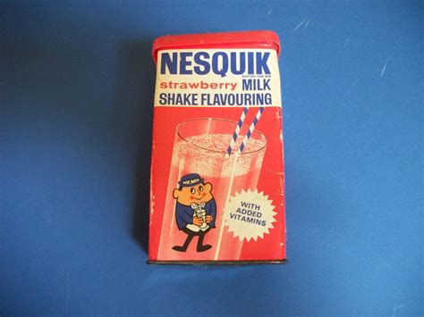 Nesquik Uk 1970 Nestlé Tin Nesquik Strawberry Milk Nesquik