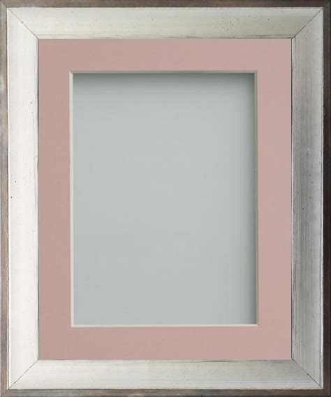 Newbury Silver 8x8 Frame With Pink Mount Cut For Image Size 5x5