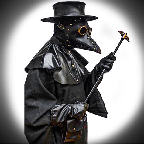 Best Steampunk Covid Mask Plague Doctor Full Costume Cosplay Us Free Ship