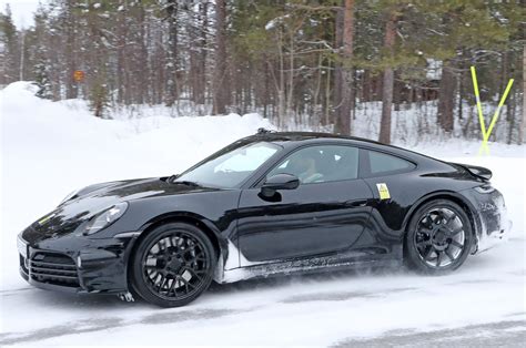The 992 Porsche 911 Facelift Spotted Testing With A Hybrid Powertrain