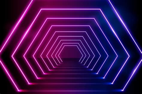 Free Vector Abstract Neon Lights Background Design
