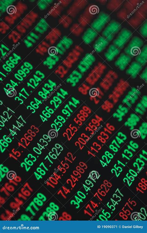 Stocks And Shares Tickers Stock Image Image Of Cash Electronic 19090371