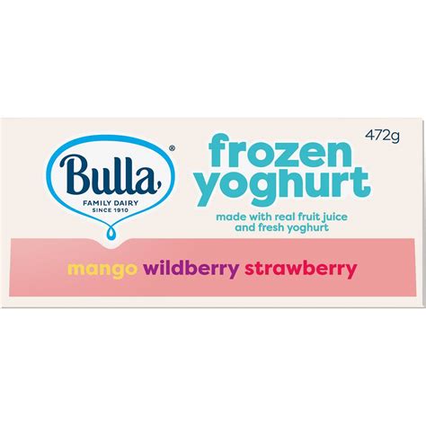 Bulla Frozen Yoghurt Strawberry Mango And Wildberry 8 Pack Woolworths