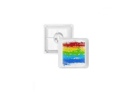 Stippling Rainbow Gay Ilustração Lésbica Teclado Mecânico Pbt Kit De