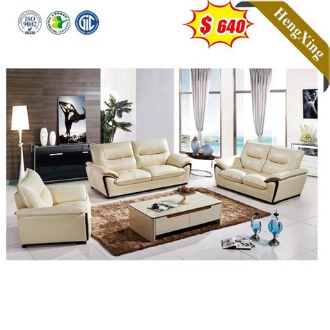 Luxury Sofa Set Furniture White Design Genuine Leather Sofa Living Room