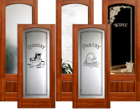 Interior Etched Glass Doors Full Lite Interior Doors French