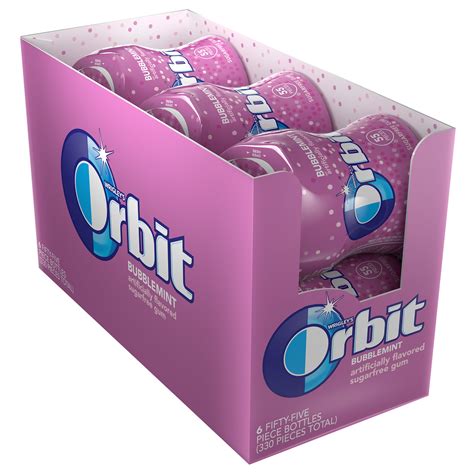 Orbit Gum Bubblemint Sugar Free 55 Pieces Pack Of 6
