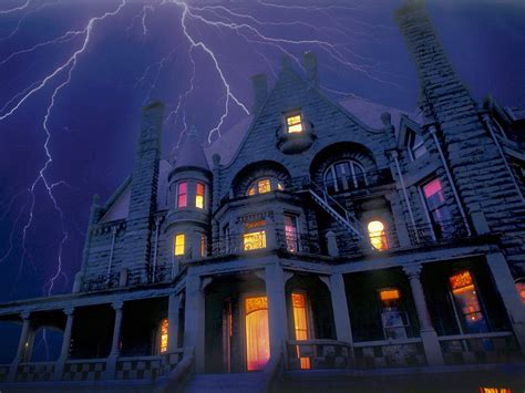 A Dark And Stormy Night Hd Wallpaper Spooky House House On Haunted