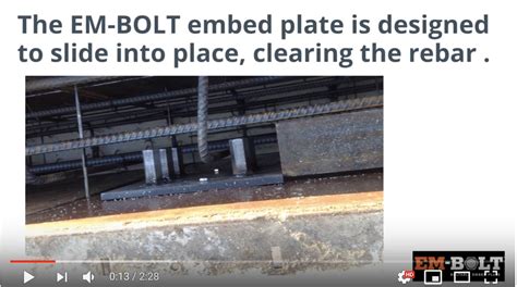 Em Bolt Boltable Steel Embed Plate Installation For Structural Steel Foundations
