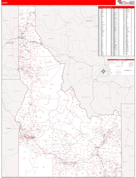 Idaho Zip Code Map With Counties Zip Code Map County