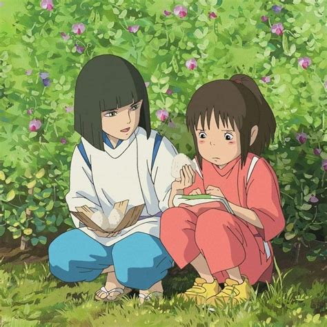 Chihiro × Haku Vùng đất Linh Hồn Studio Ghibli วอลเปเปอร์การ์ตูน