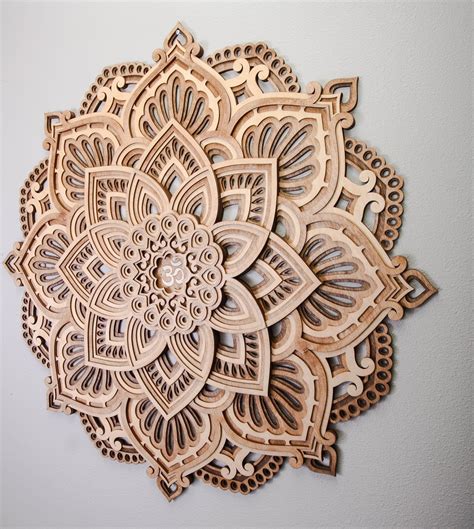 Wood Mandala Wall Art Housewarming Gift For Her For Him Etsy